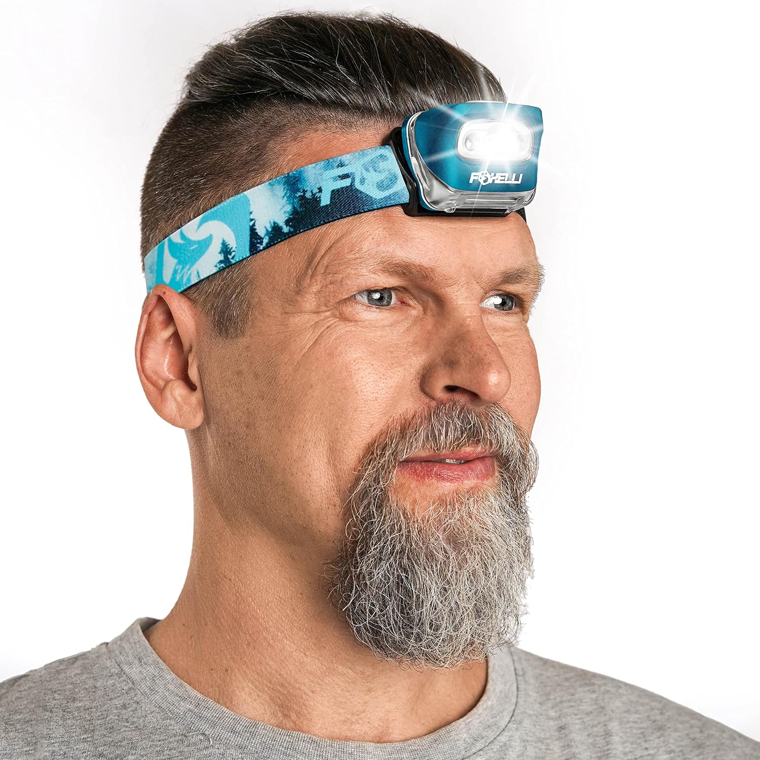 Foxelli LED Headlamp Flashlight