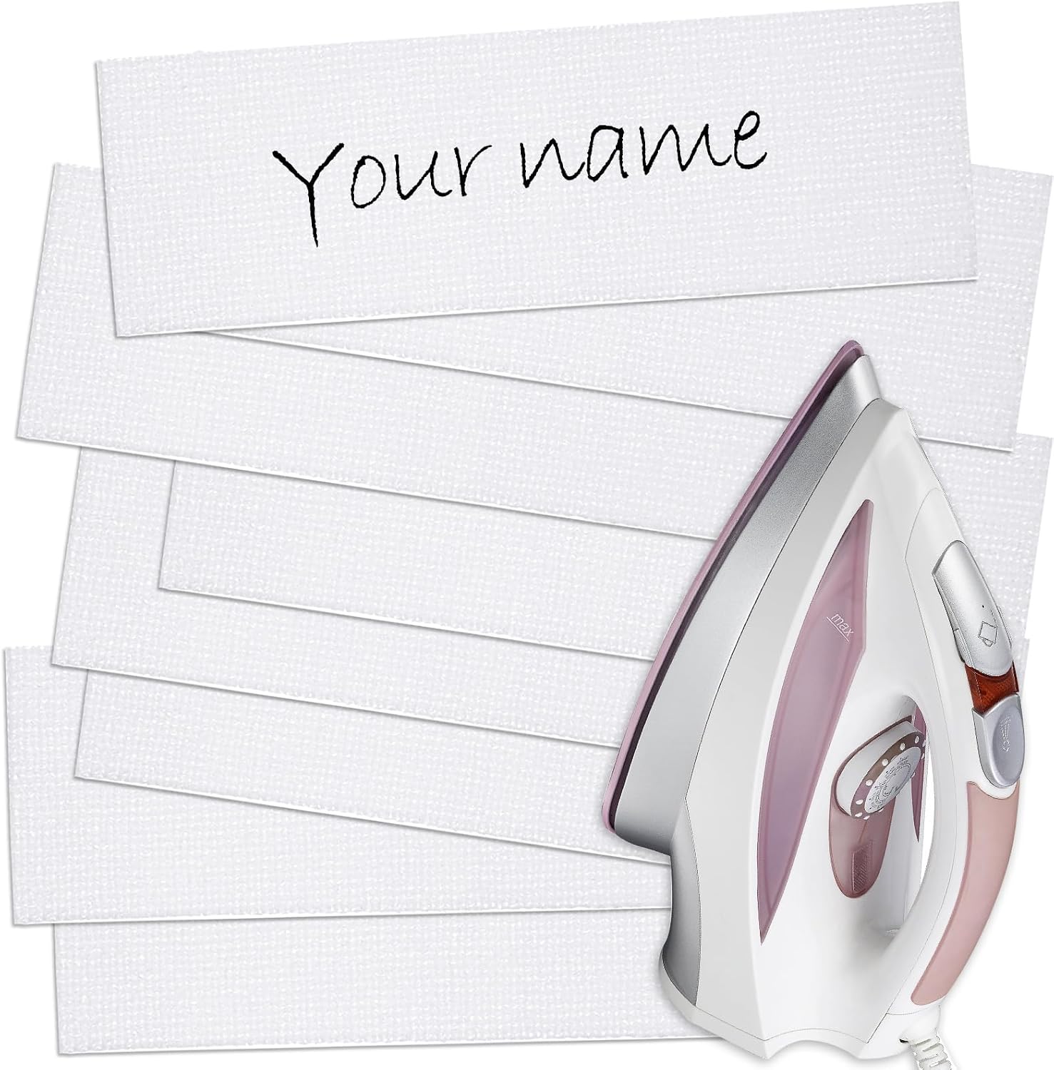 Outus Iron-On Fabric Name Labels, 60-Pack